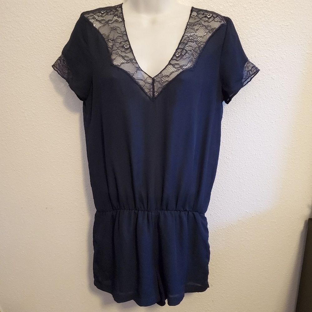 Navy Blue Romper